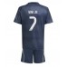 Real Madrid Vinicius Junior #7 Bortedraktsett Barn 2025-26 Korte ermer (+ Korte bukser)